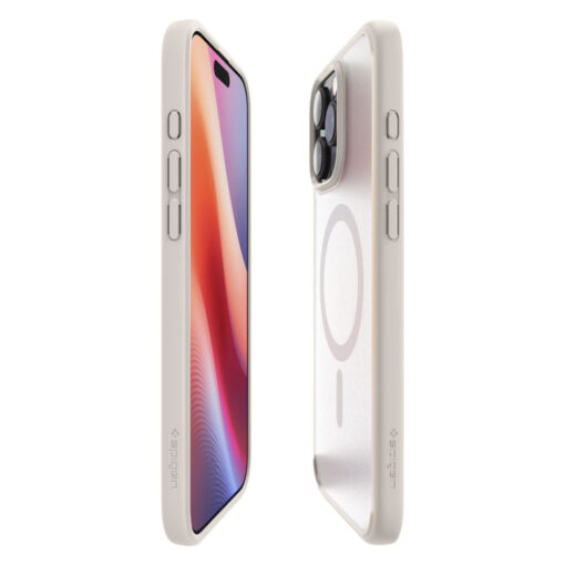 iPhone 16 PRO MAX umbris Spigen Ultra Hybrid MagSafe plastikust taguse ja silikoonist raamiga bee 3